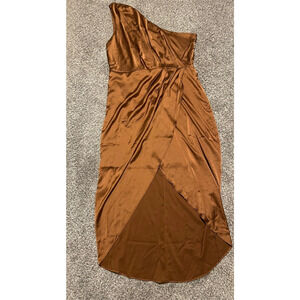 Baltic Born One-Shoulder Brown Dress